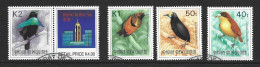 Papua New Guinea 1994 Birds / Hong Kong Exhibition  4 Singles FU , 2K Bird Se Tenant With Central Label - Papua New Guinea