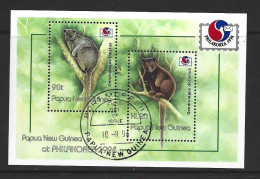 Papua New Guinea PNG 1994 Tree Kangaroo Phila Korea Miniature Sheet FU - Papua New Guinea