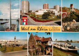 73195666 Weil Am Rhein Dreilaendereck Park Kirche Stapflehus Faehre Weil Am Rhei - Weil Am Rhein