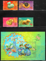 China Hong Kong 2015 Zodiac/Lunar New Year Of Ram/Sheep (stamps 4v+SS/Block) MNH - Ungebraucht