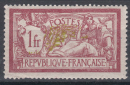 France 1920 Merson 1 Fr Yvert#121 Mint Hinged (avec Charniere) - 1900-27 Merson