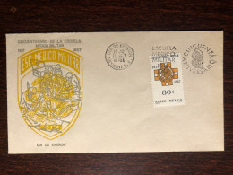 MEXICO FDC COVER 1967 YEAR MILITARY MEDICINE HEALTH MEDICINE STAMPS - Mexique