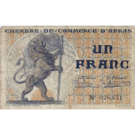 62 - ARRAS - CHAMBRE DE COMMERCE - 1 FRANC 1923 - TRES BEAU - Buoni & Necessità