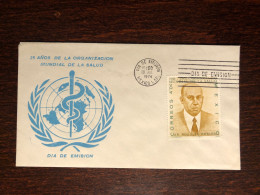 MEXICO FDC COVER 1974 YEAR WHO DOCTOR ROBLES HEALTH MEDICINE STAMPS - Mexico