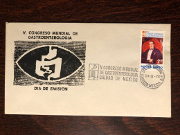 MEXICO FDC COVER 1975 YEAR DOCTOR SIMENEZ GASTROENTEROLOGY  HEALTH MEDICINE STAMPS - Mexico