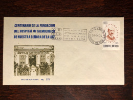 MEXICO FDC COVER 1976 YEAR DOCTOR LUZ OPHTHALMOLOGY HEALTH MEDICINE STAMPS - Mexique