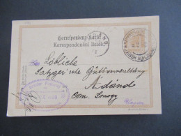 1899 Österreich / Tschechien Ganzsache Stempel K2 Neuhaus In Böhmen Jindrichov Hradec Abs. Stempel Brüder Pokorny - Tarjetas