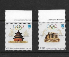 GRECE 2004  JO ATHENES ET PEKIN   YVERT N°2215/16  NEUF MNH** - Ete 2004: Athènes