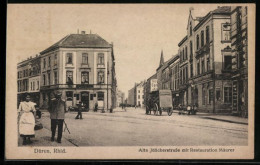 AK Düren, Alte Jülicherstrasse Mit Restauration Mäurer  - Juelich