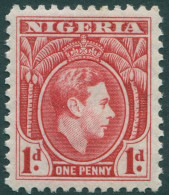 Nigeria 1938 SG50a 1d Rose-red KGVI MLH - Nigeria (1961-...)