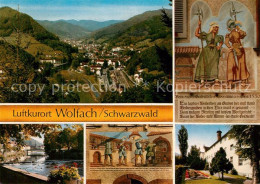73183104 Wolfach Panorama Kinzigtal Partie An Der Kinzig Fassadenmalerei Wolfach - Wolfach