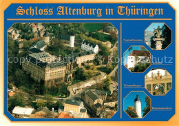 73183078 Altenburg Thueringen Schloss Fliegeraufnahme Neptunbrunnen Torhaus Triu - Altenburg