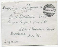 Brief Aus Kreuzlingen 1917 Nach Knockaloe Internment Camp, Isle Of Man, Kgf, PoW - Feldpost (franchigia Postale)