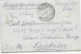 Kgf, PoW: Brief 1917 Aus Kreuzlingen Nach Knockaloe Internment Camp, Isle Of Man - Feldpost (portvrij)