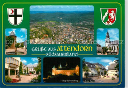 73182741 Attendorn Bieketurm Panorama Alter Markt Rathaus Burg Schnellenberg Bre - Attendorn