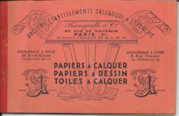 Papeterie, Papiers à Calquer, à Dessin Frangialli & Cie (Ex. Et. Salvadori & Leperche, Paris) Carnet D'échantillons - Stamperia & Cartoleria