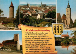 73182662 Crailsheim Stadtpanorama Turm Stadtmauer Kirche Partie An Der Jagst Ges - Crailsheim
