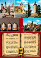 73182521 Crailsheim Staedtefreundschaftsbrunnen Heimatmuseum Diebsturm Teilansic - Crailsheim