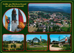 73182069 Hoechenschwand Kurort Hochschwarzwald Fliegeraufnahme Kirchturm Fahnen  - Hoechenschwand