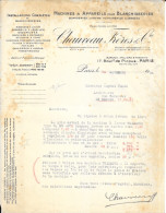 Courrier: Machines & Appareils Pour Blanchisseries Chauveau Frères & Cie, Paris (Machine à Laver Triomphe) - Textile & Vestimentaire