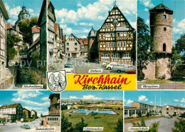 73181975 Kirchhain Hessen Aufgang Zur Kirche Rathaus Fachwerkhaus Hexenturm Bahn - Kirchhain