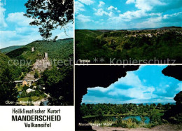 73181673 Manderscheid Eifel Mosenberger Maar Ober Niederburg Panorama Mandersche - Manderscheid
