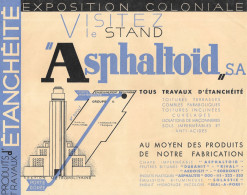 Publicité: Affiche Travaux D'Etanchéité Asphaltoïd S.A. - Visitez Le Stand à L'Exposition Coloniale 1931 - Reclame