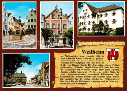 73181477 Weilheim Oberbayern Brunnen Rathaus Hauptstrasse Weilheim Oberbayern - Weilheim