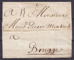 L. Datée 25 Août 1724 De BILBAO (Espagne) Pour BRUGGE - 1714-1794 (Pays-Bas Autrichiens)