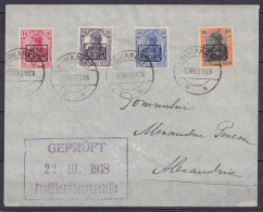 Roumanie - Occupation Allemande - L. Affr. 75pf Tps Allemands Surch. [Gültig 9.Armee] Càpt BUKAREST /19 MAR 1918 Pour AL - Cartas De La Segunda Guerra Mundial