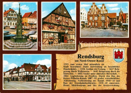 73181410 Rendsburg Markt Brunnen Fachwerkhaus Rathaus Strasse Rendsburg - Rendsburg