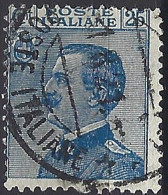 1908 Regno D'Italia U 1908 IT83 Vittorio Emanuele III Sn 25c Fu - Oblitérés