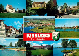 73180514 Kisslegg Fliegeraufnahme Schloss Strassenpartie Freibad Zeller See Kiss - Kisslegg