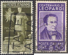 1937 Regno D'Italia U IT420-430 Bimillenario Augusteo-Leopardi Fu - Oblitérés