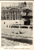 CPSM Roma Piazza S. Pietro Candore Di Neve Intorno Al Candido Pontefice - Orte & Plätze