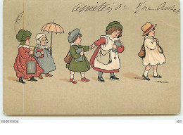 N°10309 - Carte Illustrateur - Ethel Parkinson - Enfants Allant à L'école - Parkinson, Ethel