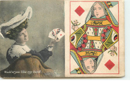 N°16966 - Dame De Carreau - Would'nt You Like My Hand - Cartes à Jouer