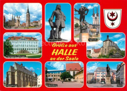 73179389 Halle Saale Markt Hallmarkt Moritzburg Moritzkirche Haendeldenkmal  Hal - Halle (Saale)