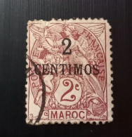 Maroc Poste Française 1907  Type Blanc Inscription: "MAROC" - Surcharged - Usados