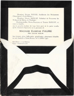 Faire-part De Décès De Madame Eugène Faure, Née Louise Colin, Le 31 Juillet 1941 à Saint-Brieuc (22) - Overlijden