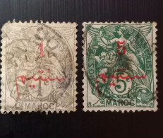Maroc 1914 French Post In Morocco Postage Stamps Overprinted "PROTECTORAT FRANCAIS" - Gebraucht