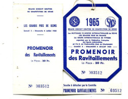 Ticket Accès Grand Prix De Reims Gueux 1965  VOIR DESCRIPTIF  §§§ - Tickets D'entrée