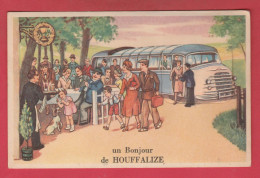 Houffalize - Un Bonjour ... Carte à Système ( Voir Verso ) - Houffalize