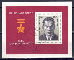 DDR 1976 - Dr. Richard Sorge, Block 44, Gestempelt / Used - 1971-1980