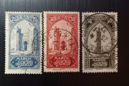 Maroc Poste Française 1923 Monuments Modèle: Joseph De La Nézière Gravure: Hélio Vaugirard  Lot 1 - Usados