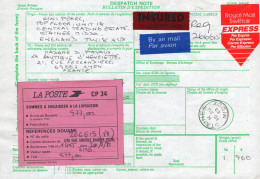 Regno Unito (1989) - Bollettino Pacchi Per La Francia - Cartas & Documentos