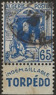 Algérie N°137 Issu De Carnet Avec Pub Torpédo (ref.2) - Used Stamps