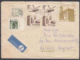 ⁕ Poland 1980 ⁕ PAR AVION / Zakopane To Zagreb ⁕ Nice Stationery Cover With Stamps / Pszczyna - Briefe U. Dokumente