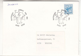 Chats - Belgique - Lettre De 1977 - Imprimé - Oblit Ieper - Kattestoet - - Cartas & Documentos
