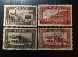 Maroc Poste Française 1933 Motifs Locaux Modèle: R. Beliot Gravure: Del Rieu Lot 1 - Usati